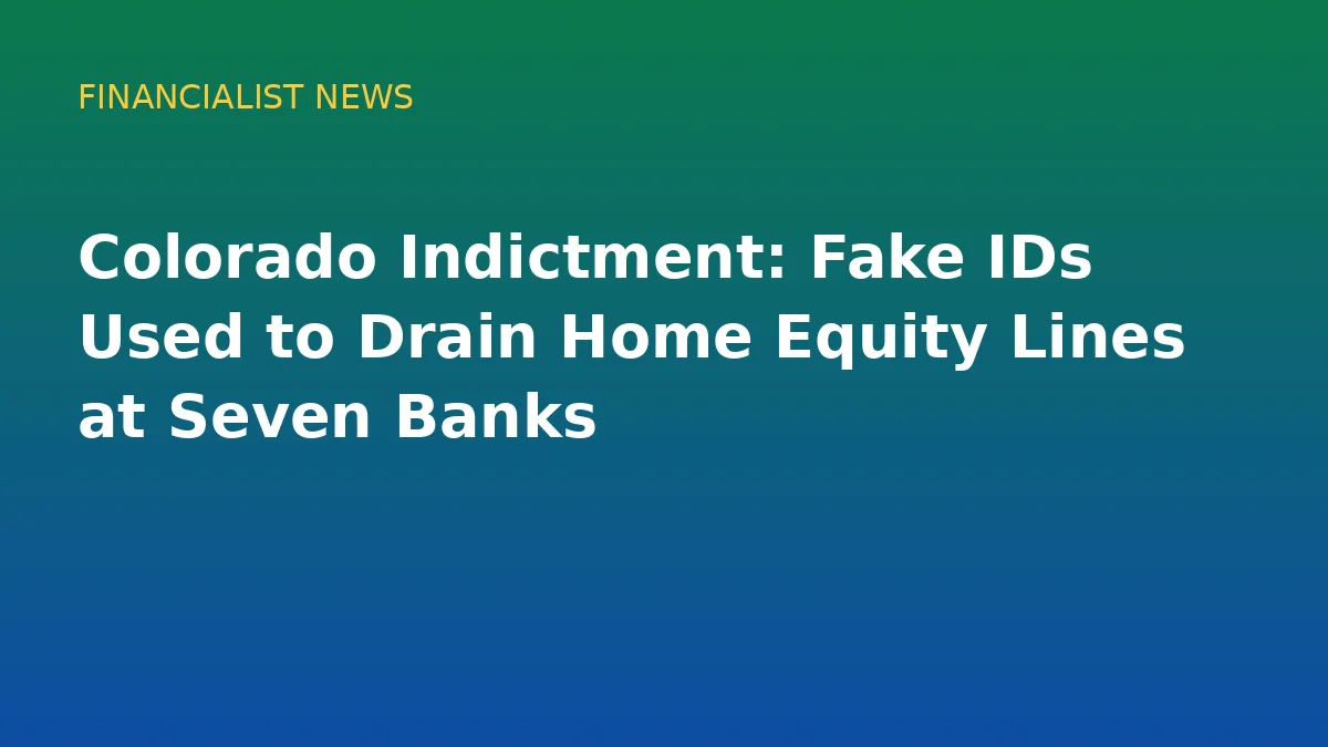Colorado Indictment: Fake IDs Used to Drain Home Equity Lines at Seven Banks - original conceptual illustration