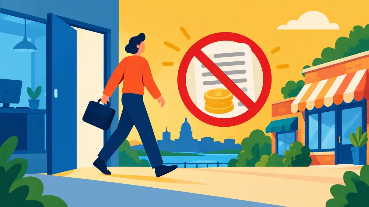 Connecticut Expands Job-Exit Debt Ban to Small Employers - original conceptual illustration
