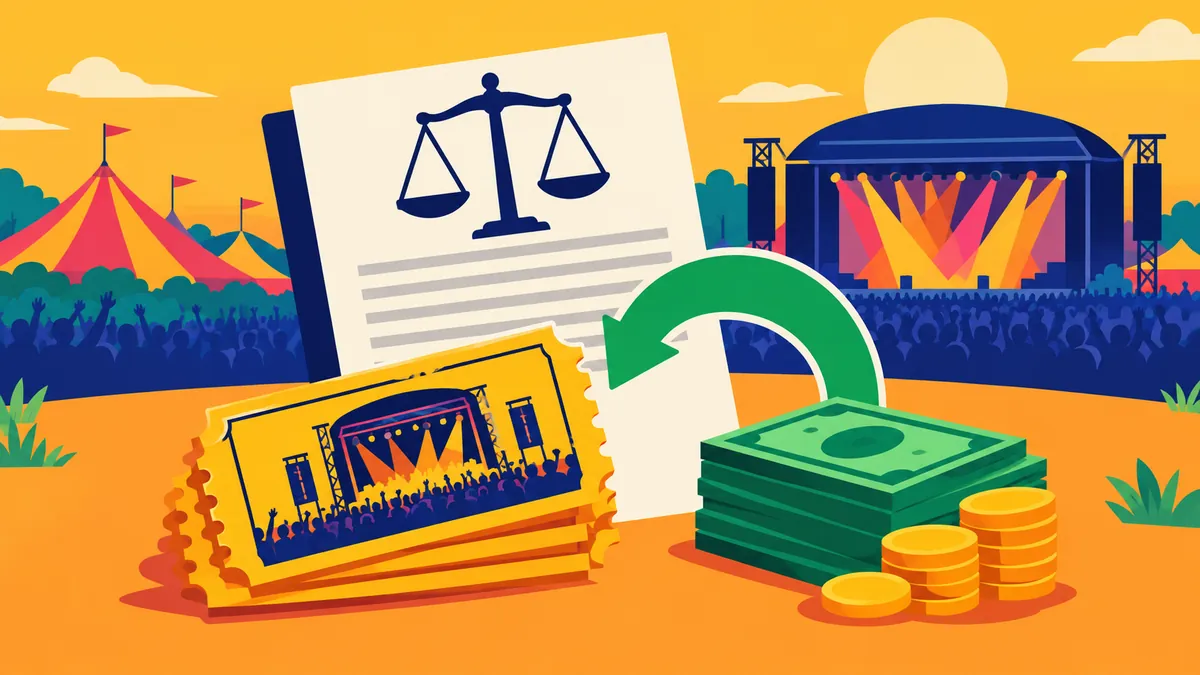 New York Seeks Evolutions Festival Refunds. The Lawsuit Is Not a Payout Yet - original conceptual illustration