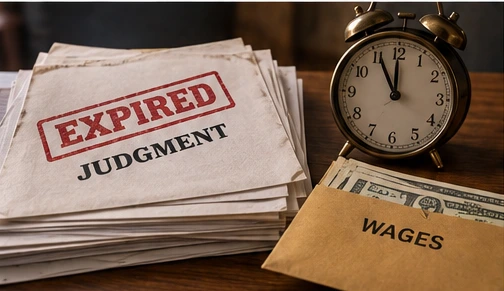 A Collector Moved the Judgment, but the Court Said the Clock Did Not Restart - conceptual editorial illustration