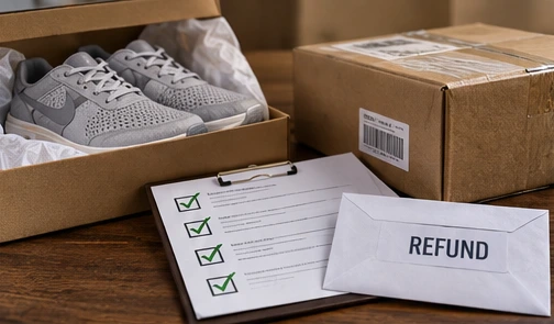 GOAT Refunds Are Going to 6,205 Customers. A Store Credit Is Not the Same as Cash - conceptual editorial illustration