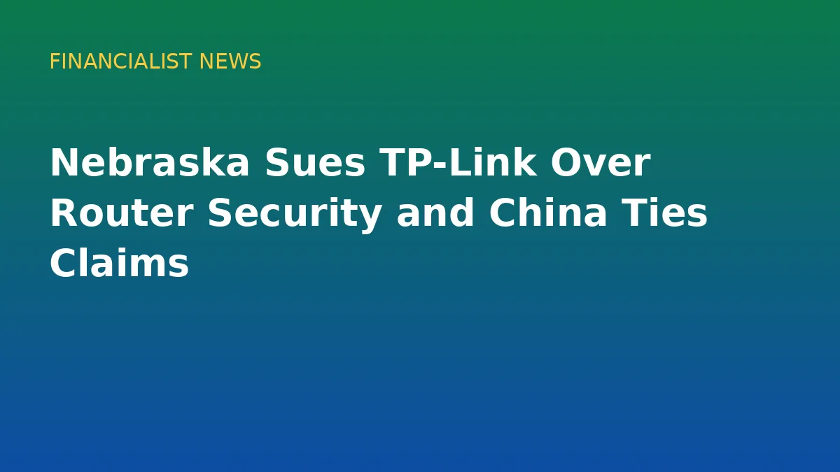 Nebraska Sues TP-Link Over Router Security and China Ties Claims - original conceptual illustration