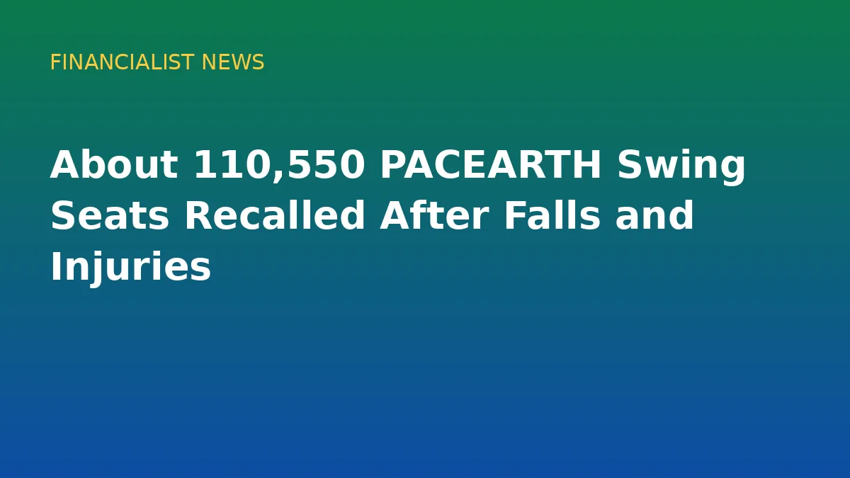 About 110,550 PACEARTH Swing Seats Recalled After Falls and Injuries - original conceptual illustration