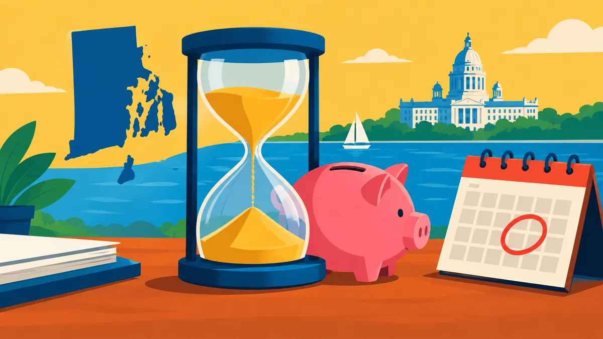 No Retirement Plan at Work? Rhode Island's First Enforcement Deadline Is Near - original conceptual illustration