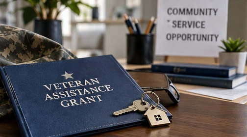 Texas Opens $31 Million in Veteran Aid Grants. Veterans Are Not the Applicants - conceptual editorial illustration