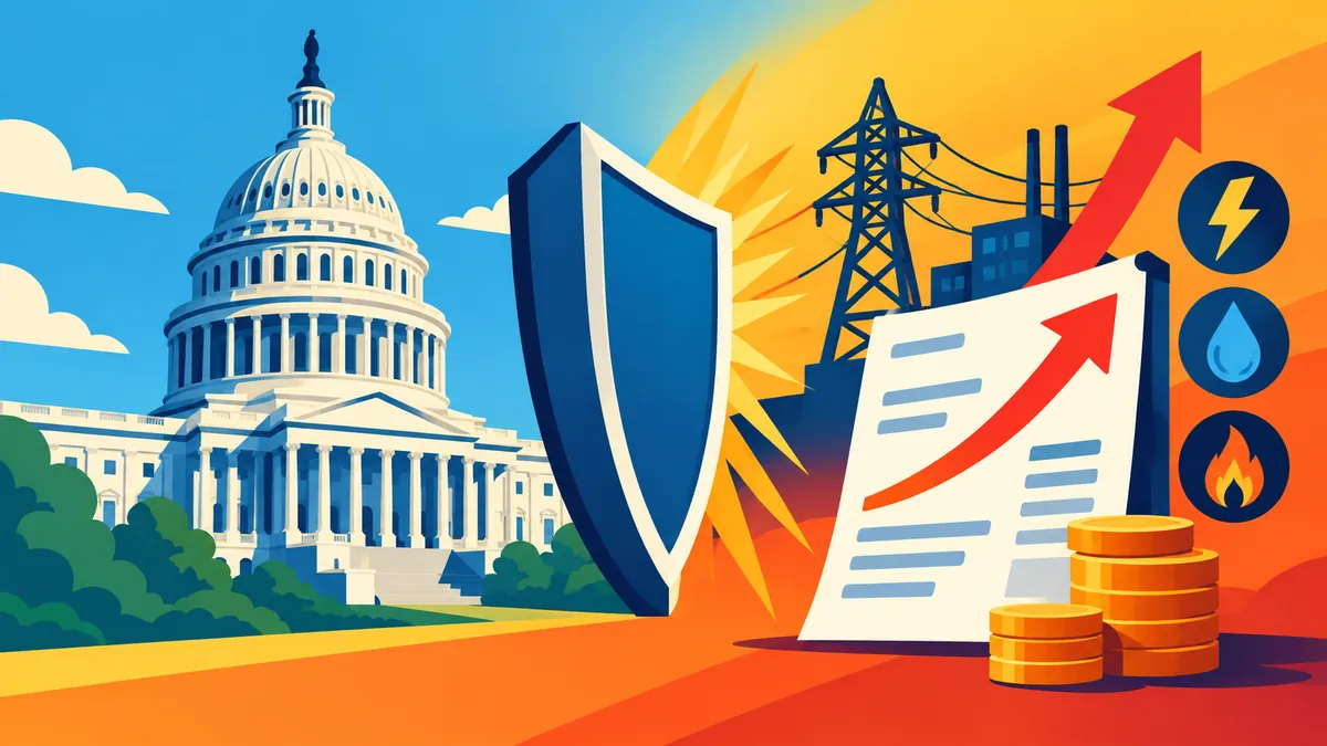 Washington Challenges a Power-Benefit Change That Could Raise Private-Utility Bills - original conceptual illustration